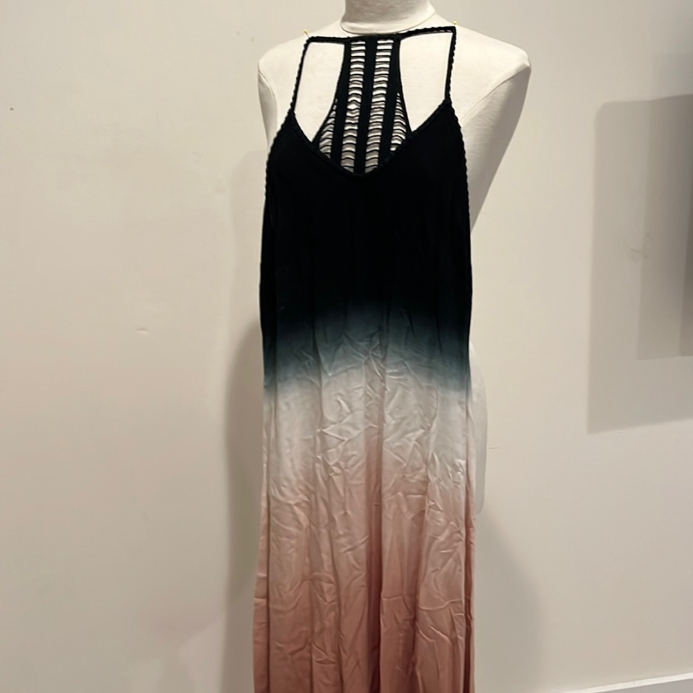 Never worn beautiful balayage, sundress size small, crocheted, back V-neck line